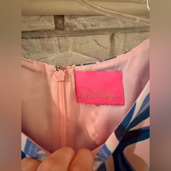 Lilly Pulitzer Pink and Blue Romper Dress - Picture 4 of 4
